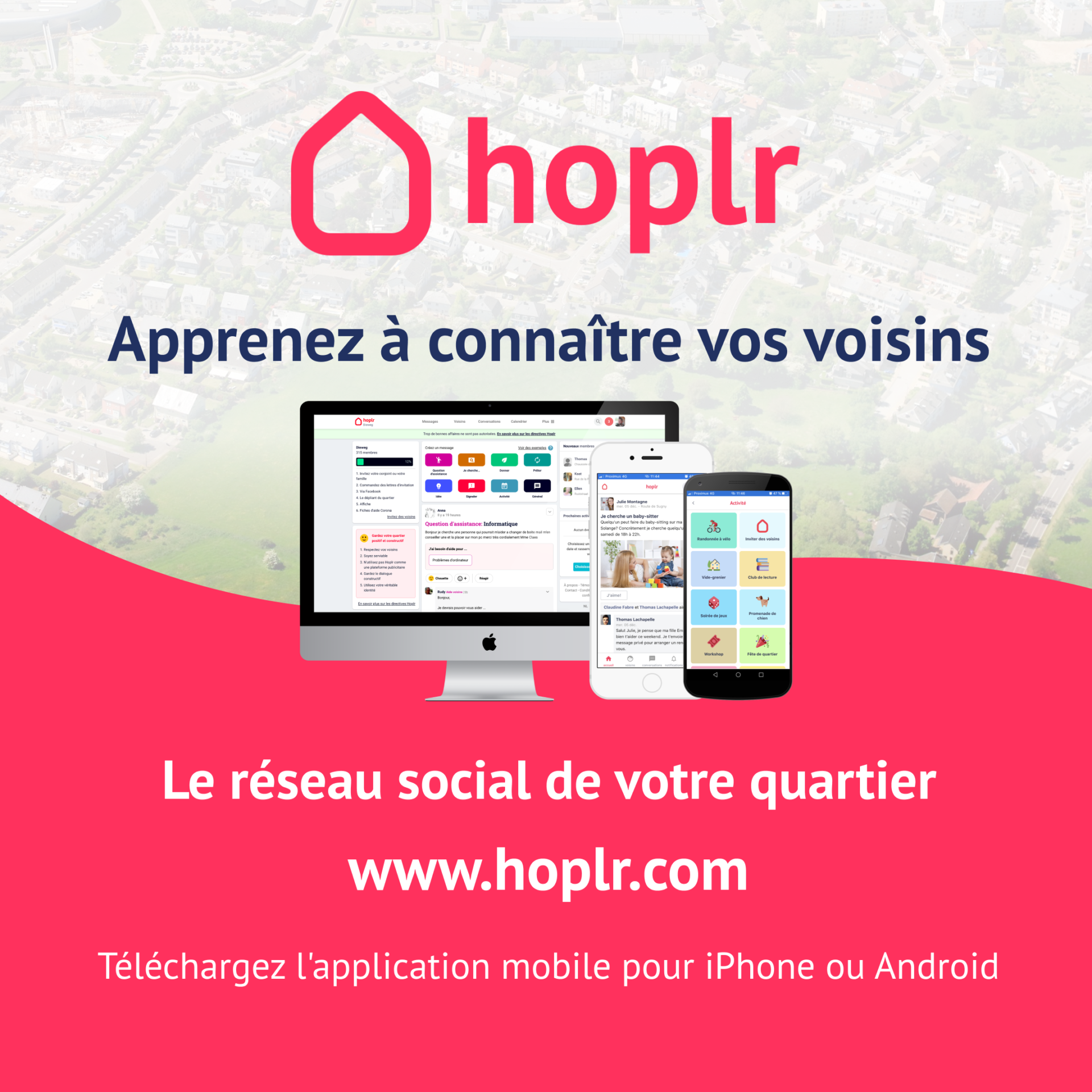 Hoplr - Le réseau sociale de votre quartier pour la commune de Saeul