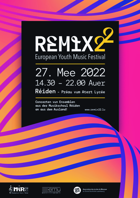Concerts Remix 2022 – 27.05.2022 –  Ecole de Musique du Canton de Redange