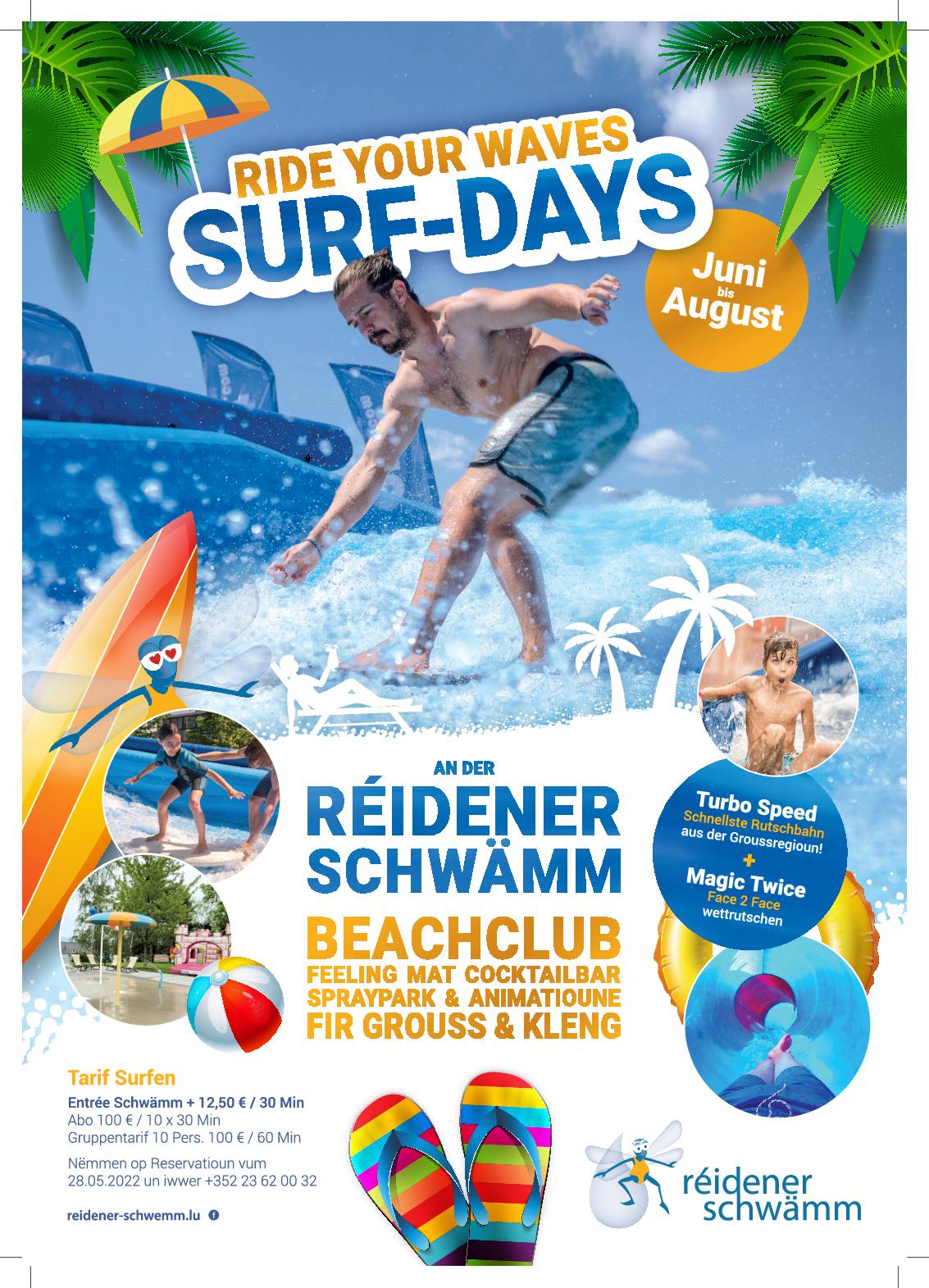 Ride your wave - Surf-Days Réidener Schwämm - juin à août 2022