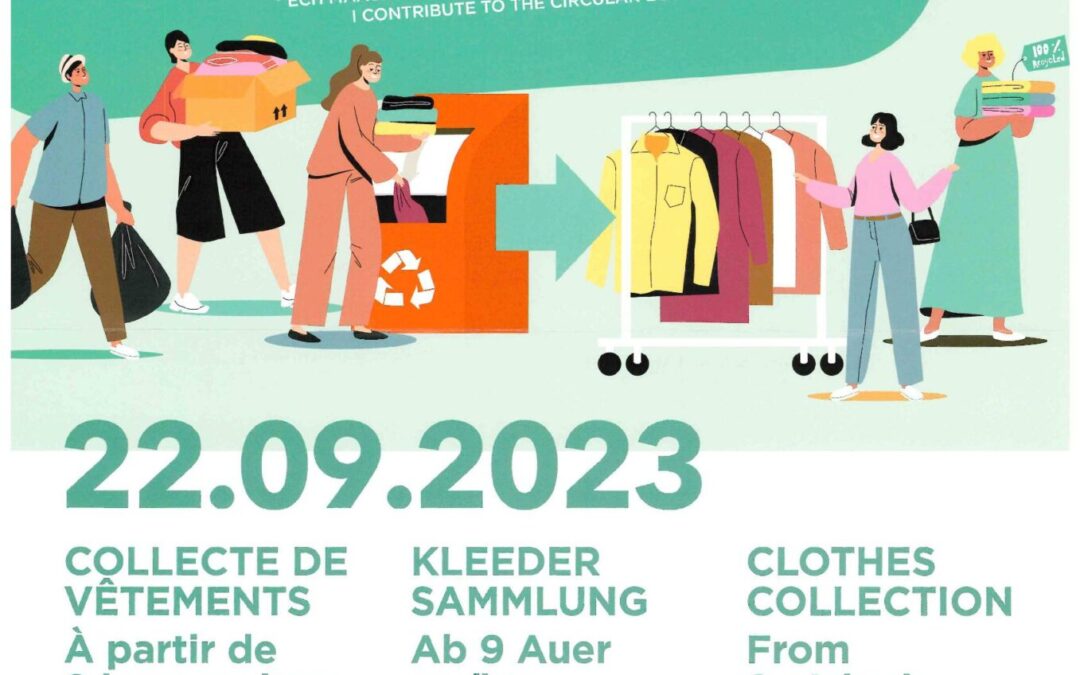 La collecte de vêtements 2023 | Vendredi, le 22 septembre 2023 dans la commune de Saeul !