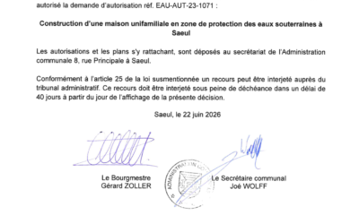 Avis au public │AGE│Autorisation (Réf. EAU-AUT-23-1071)