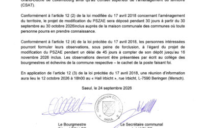 AVIS AU PUBLIC | Modification du plan directeur sectoriel « Zones d&rsquo;activités économiques » (PSZAE)
