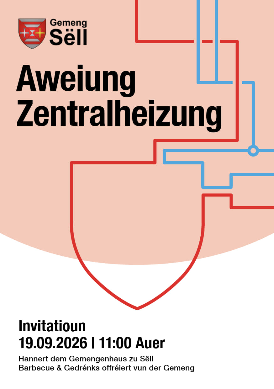 Invitatioun un d’Sëller Bierger | Aweiung Zentralheizung → 19. September 2026